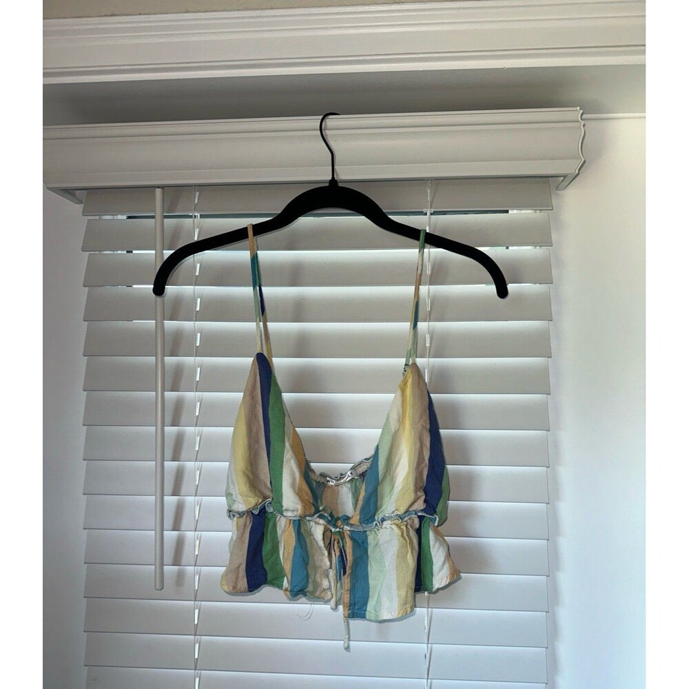 Wild honey striped cropped tank